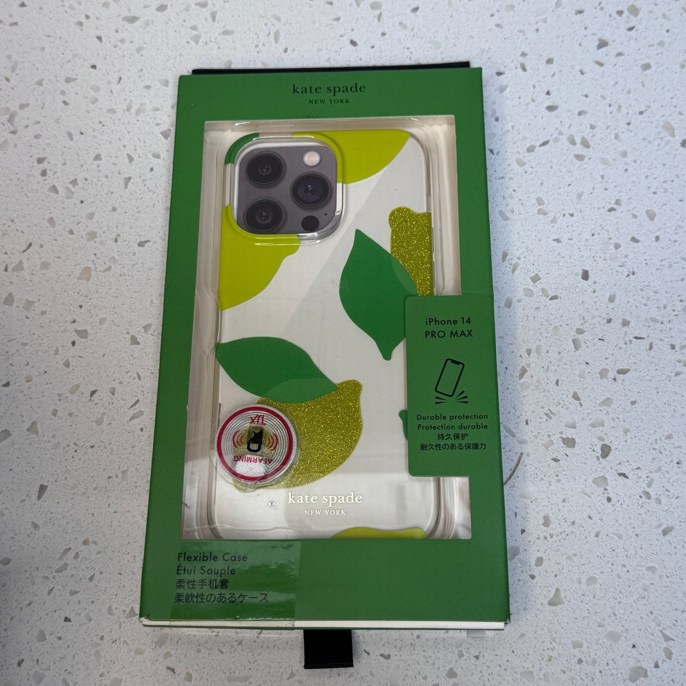 Kate Spade for iPhone 14 Pro Max Case Lemon Toss Print Clear Multi KC119 NIB